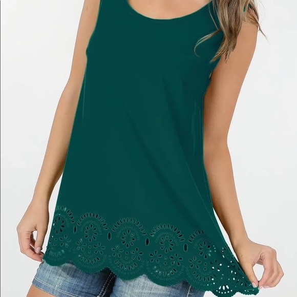 Laser Cut Tank Top in Multiple colors - Picture 2 of 2